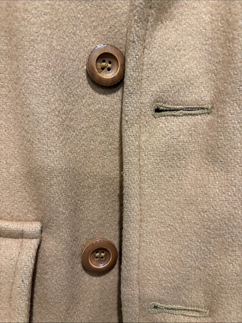 Weatherpal  by Lee War Vintage  Camel Wool Blend Coat with Orange Quilted Lining - Picture 5 of 11